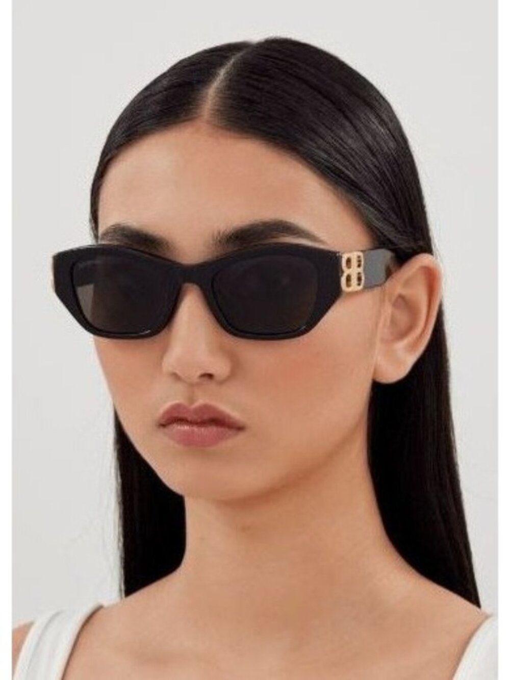 NEW BALENCIAGA BB0311SK 004 SUNGLASSES GREEN GEOMETRIC UNISEX EYEWEAR BALENCIAGA - Picture 3 of 10